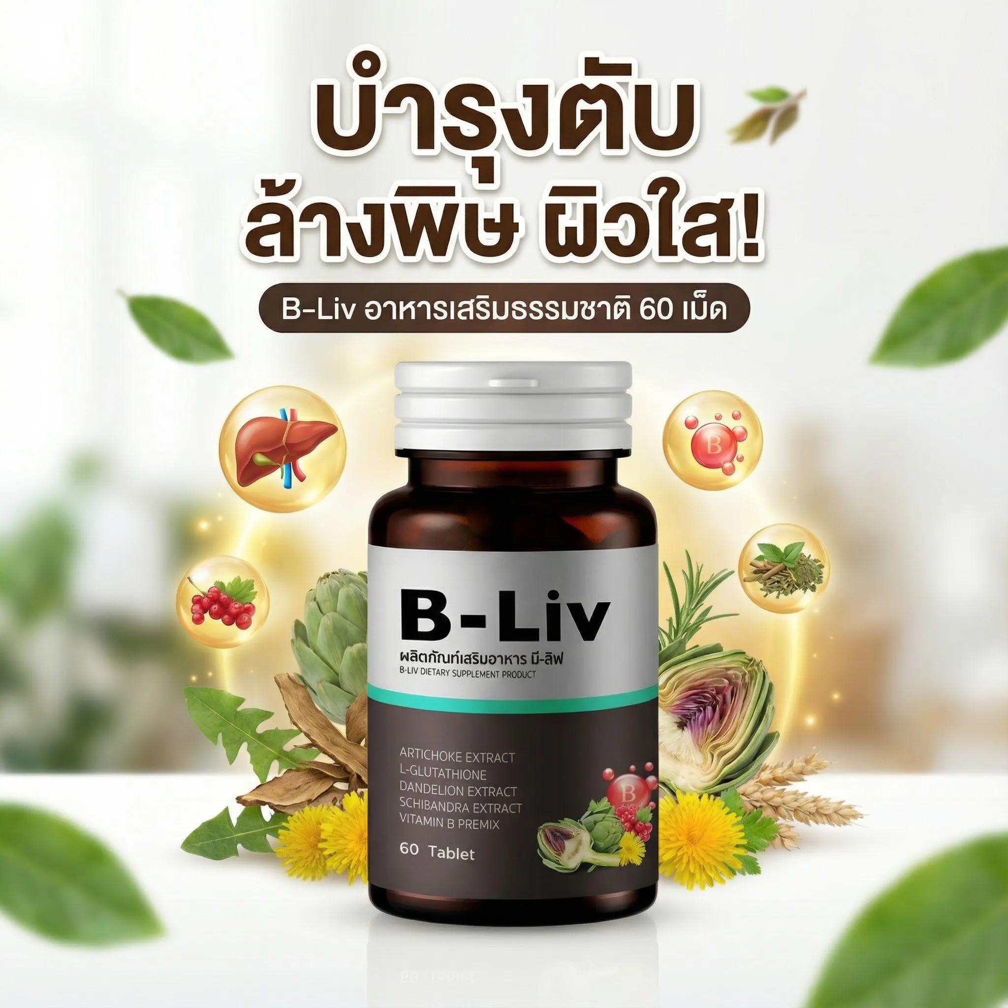 B-Liv อาหารเสริมบำรุงตับ ดูแลสุขภาพ